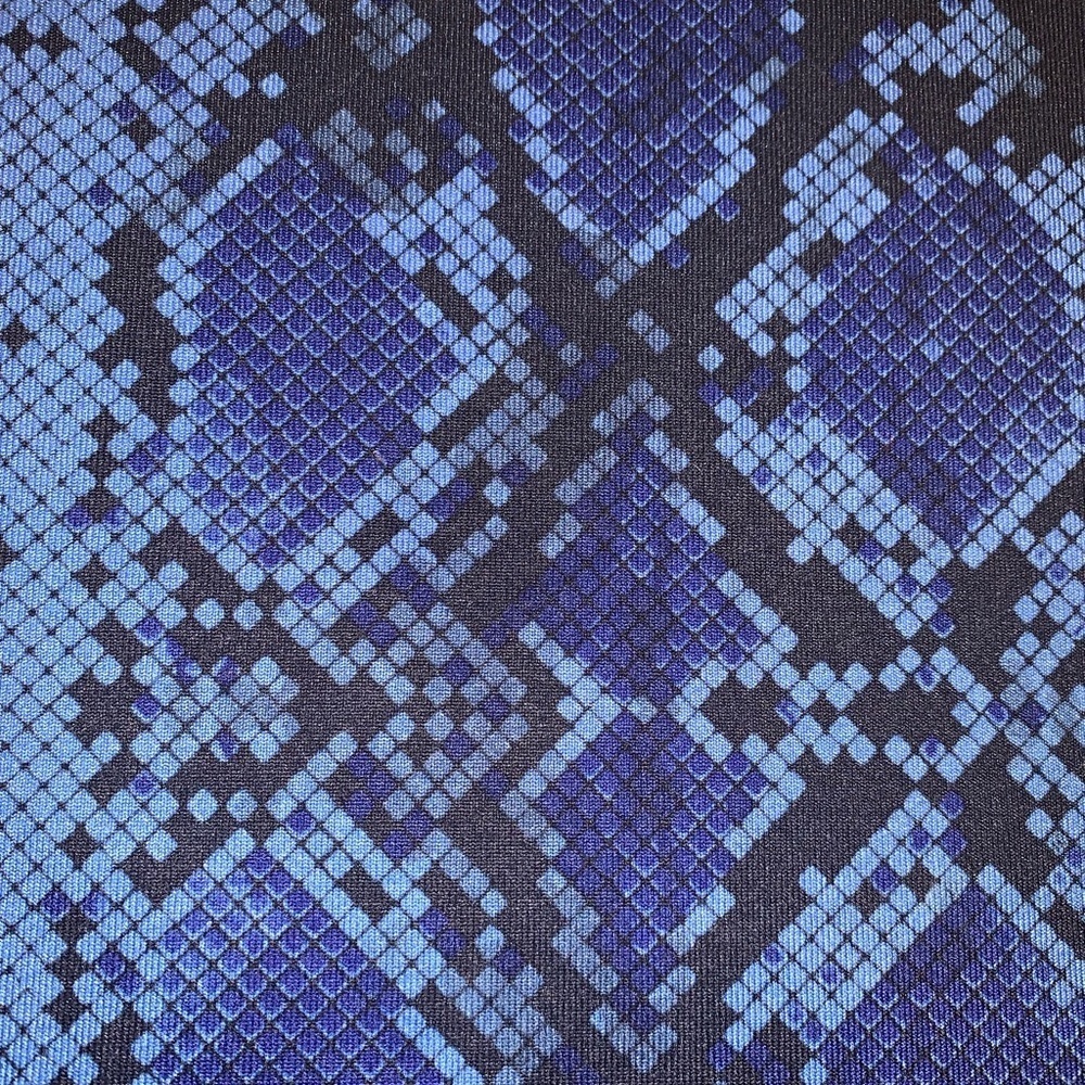 Lululemon Cool Racerback Blue Sapphire Ziggy Snake Print Yoga Shirt Tank Top - Picture 2 of 9